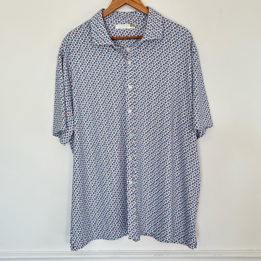 Hart Schaffner Marx Men’s Short Sleeves Button Shirt Size 2XL Turtles *M8